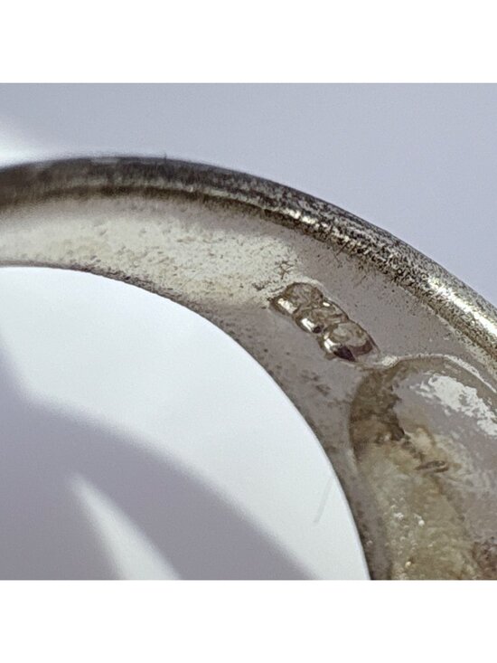 Diamond Cut Finish Textured Band VTG Sterling Silver 925 Ring Size 8.25 - Picture 7 of 9